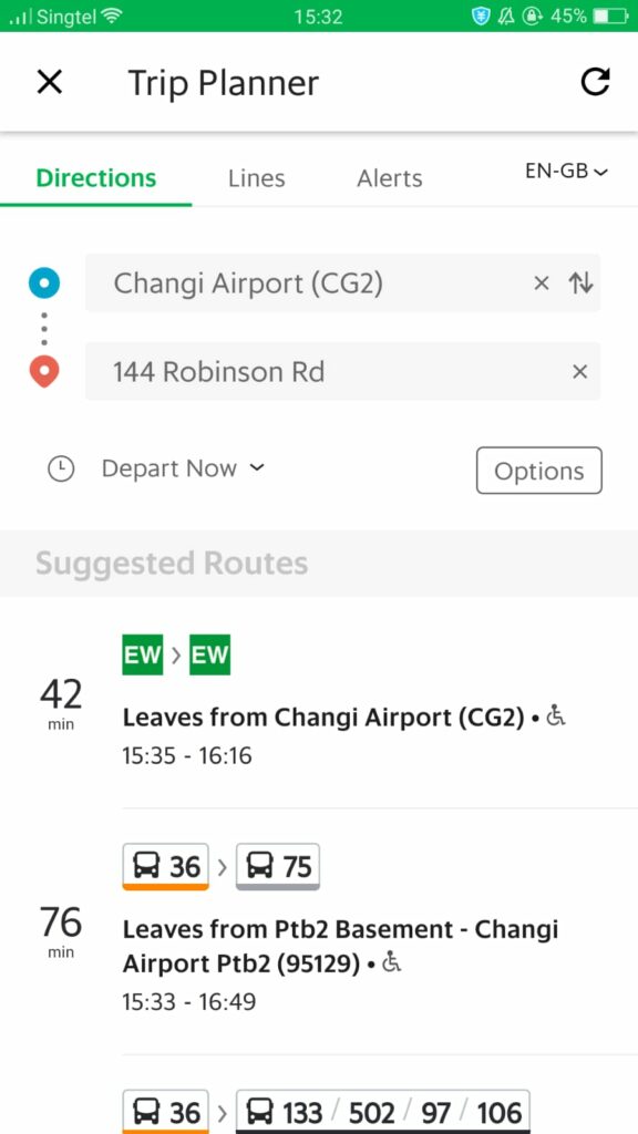 Trip Planner Interface