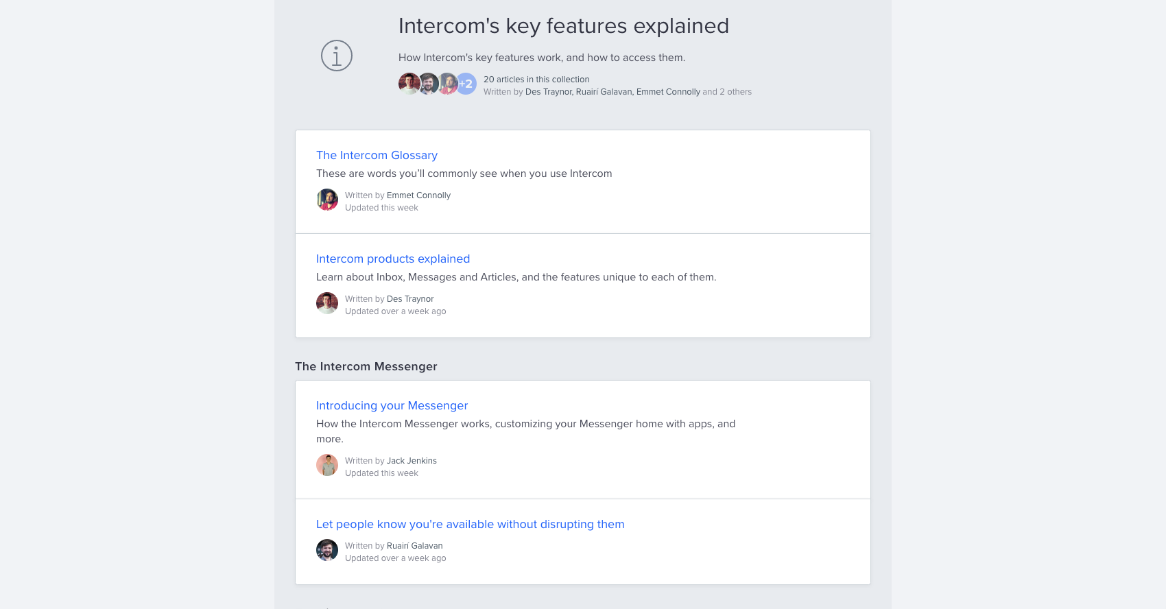 Intercom collection articles topics how faq pages boost SEO