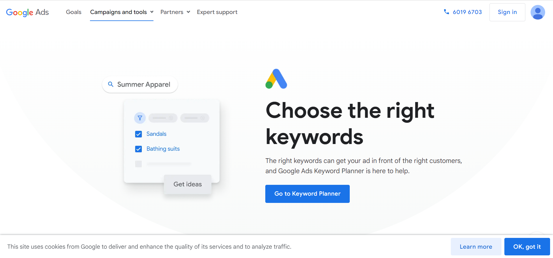 google keyword planner, free keyword research tool for seo