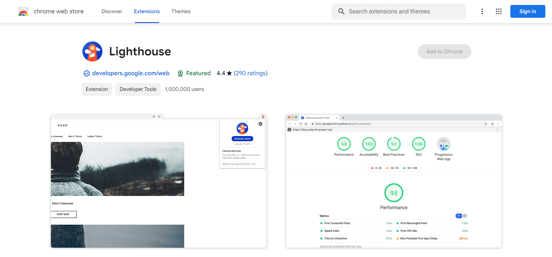 lighthouse, a free and open source seo tool