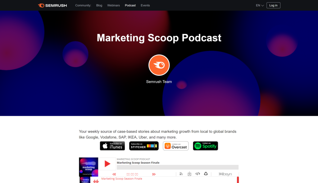 Marketing Scoop Podcast Home Page