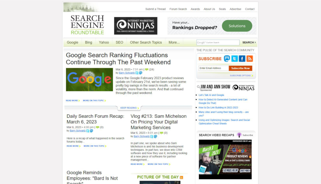 SEO Round Table Home Page
