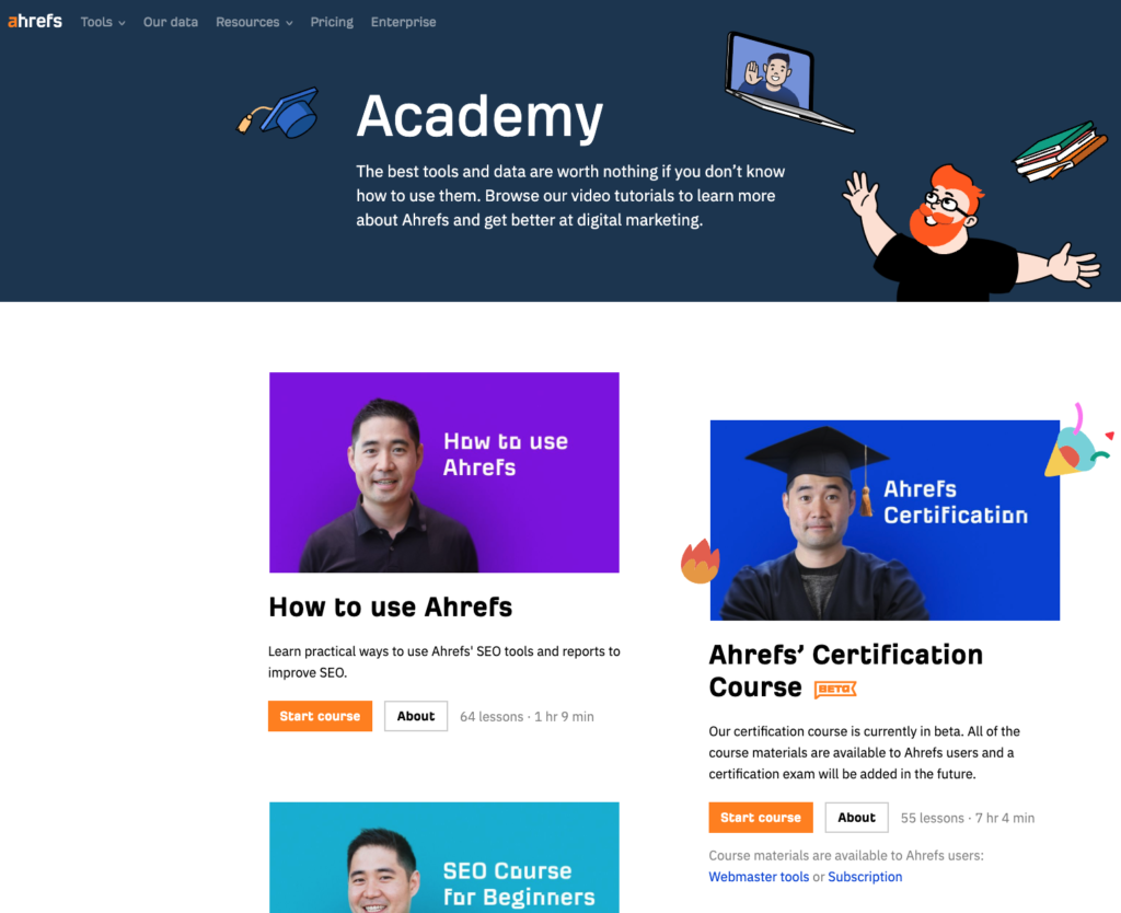 Ahrefs Academy SEO Courses