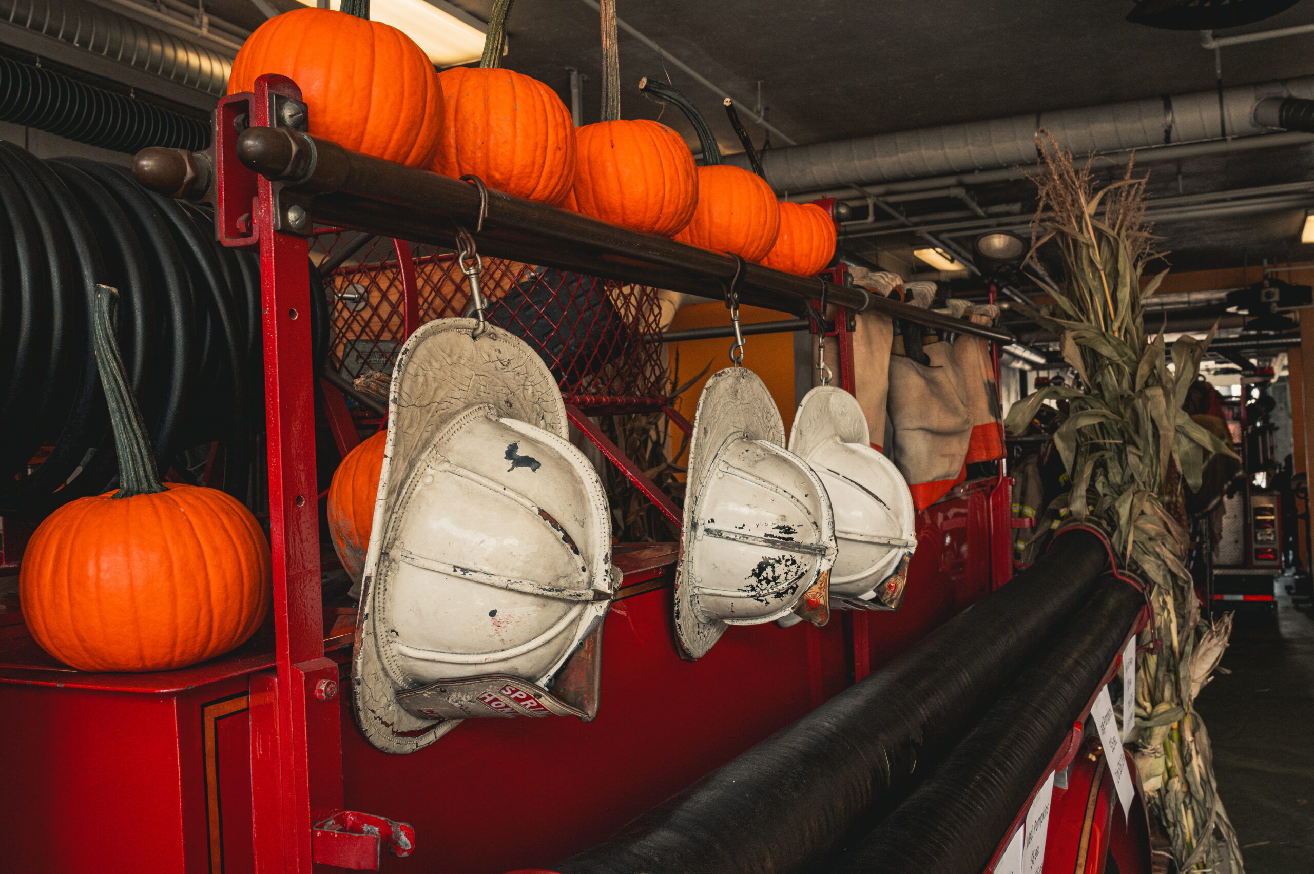 a shop decorated working on marketing ideas for halloween 