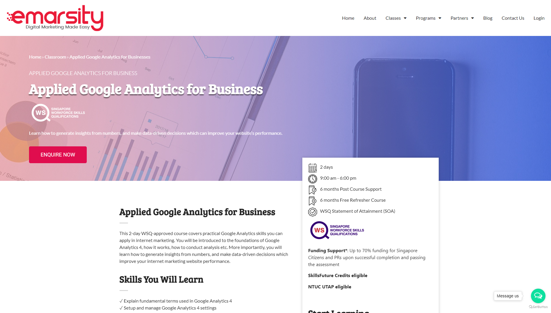 emarsity applied google analytics certification course in singapore