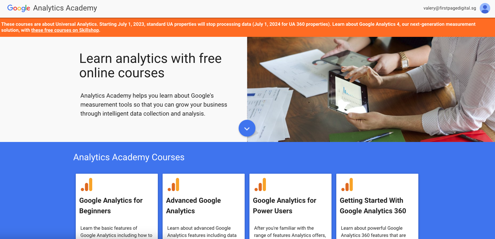 free google analytics certification course