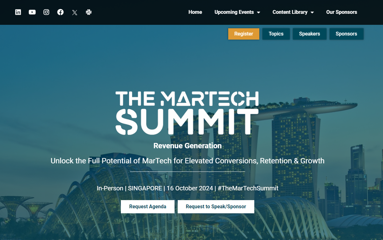 The MarTech Summit Singapore Revenue Generation