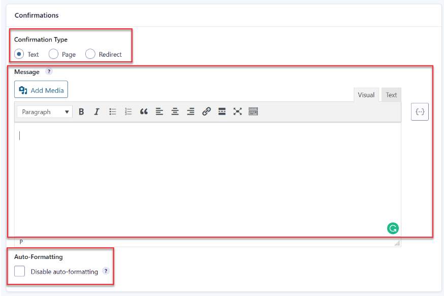 adding confirmation script to gravity form