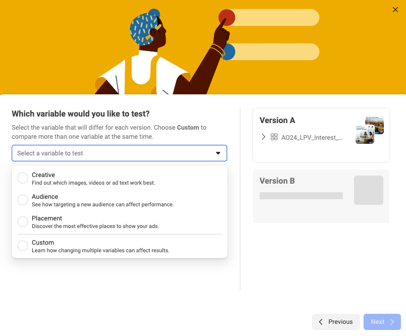 Facebook AB Testing Selecting Variables to Test Part 1