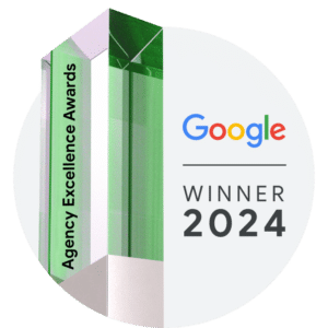 Google Excellence Awards 1st Place: Online Sales 2024