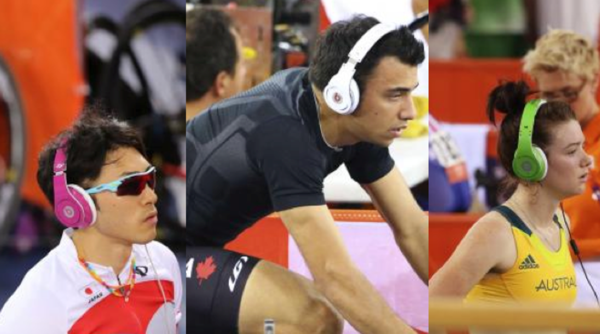 Athletes with Beats by Dre headphones at the Olympics