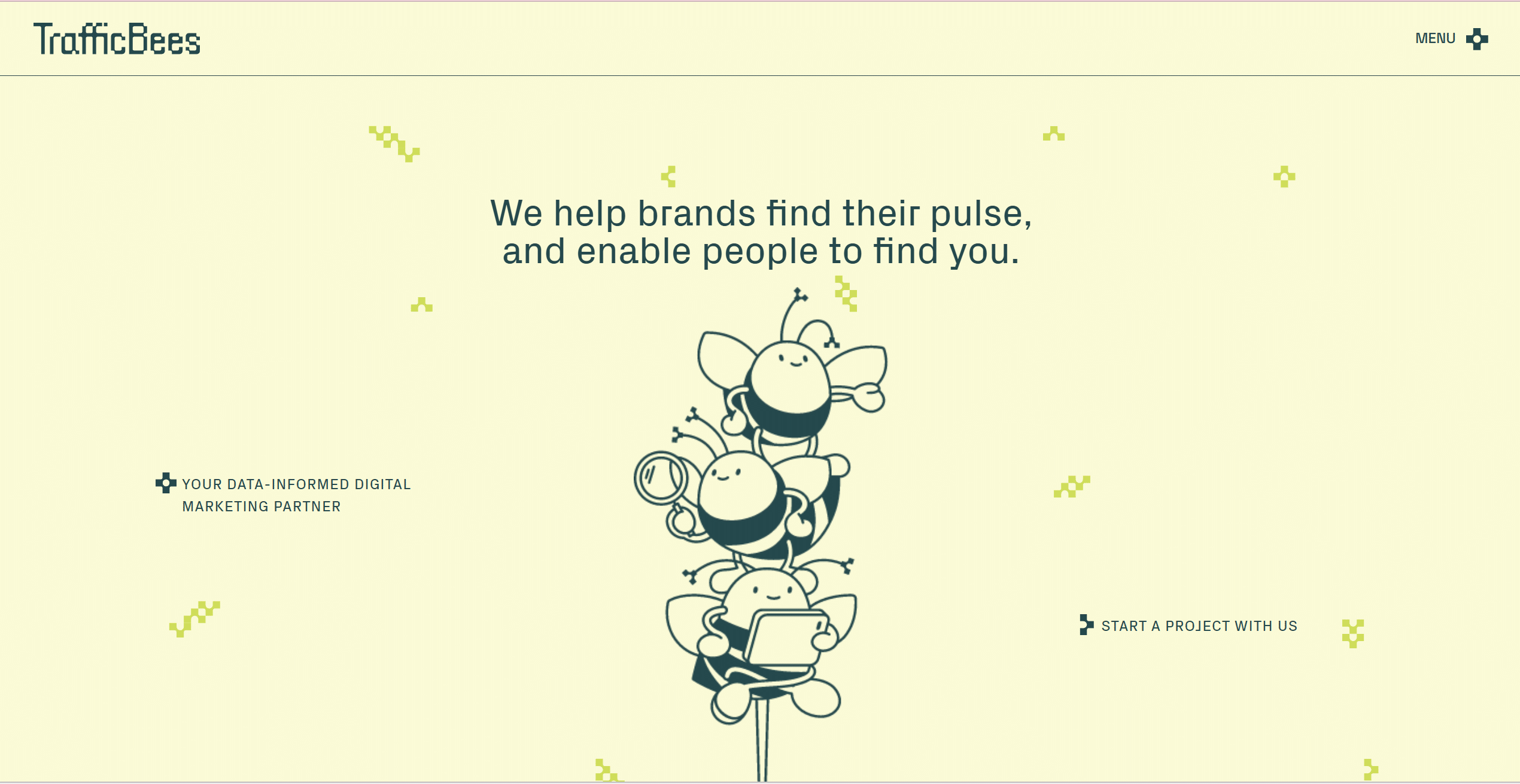 Traffic Bees homepage