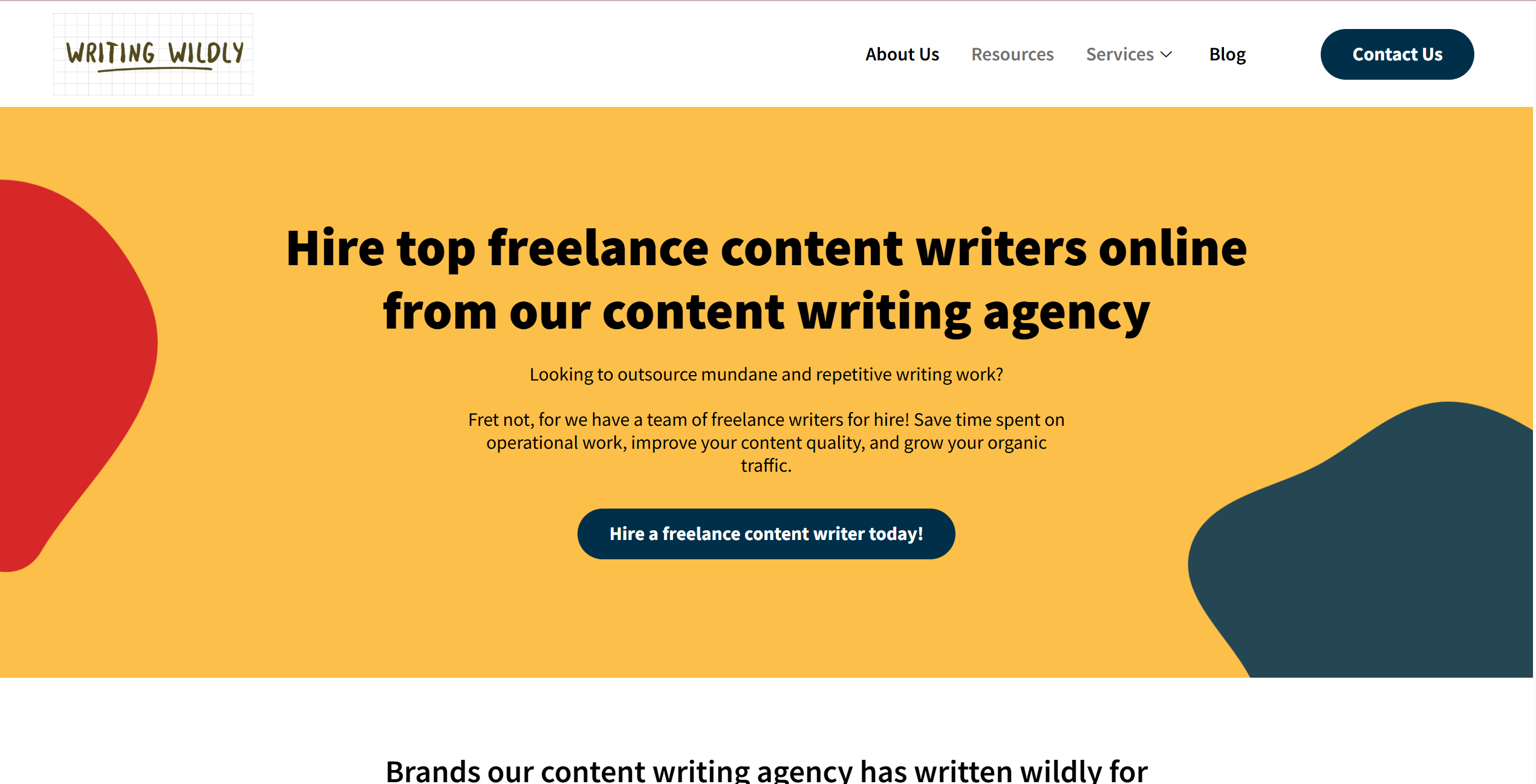 Writing Wildly homepage