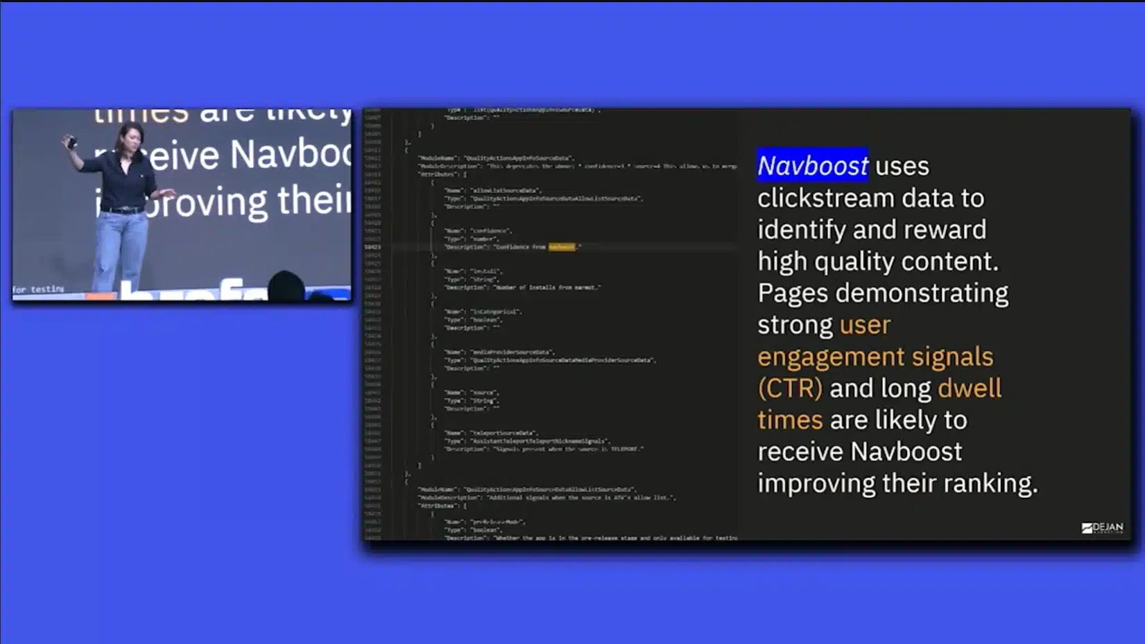Nik Ranger speaking about Navboost