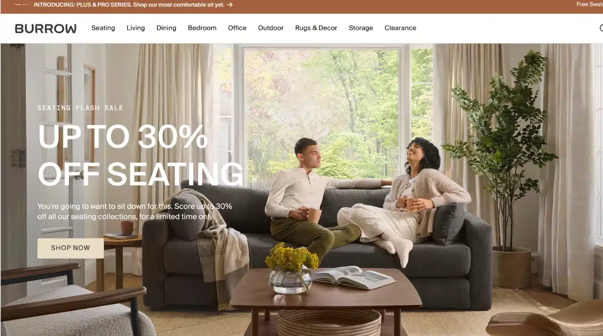 Burrow home page