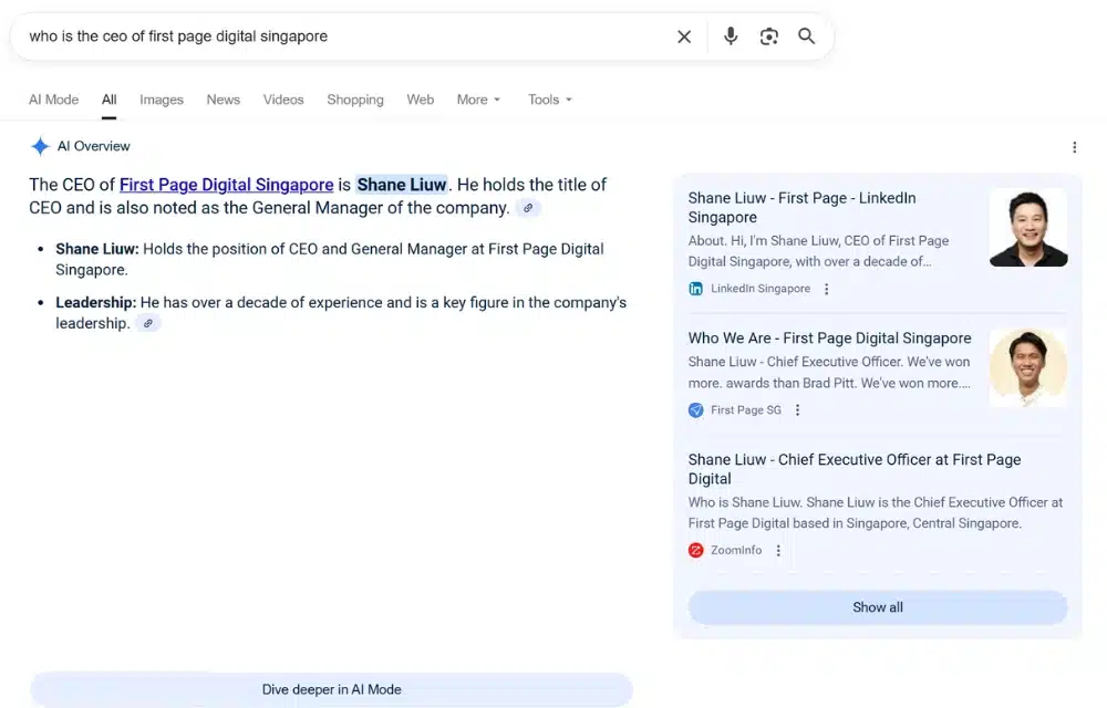 No click search example