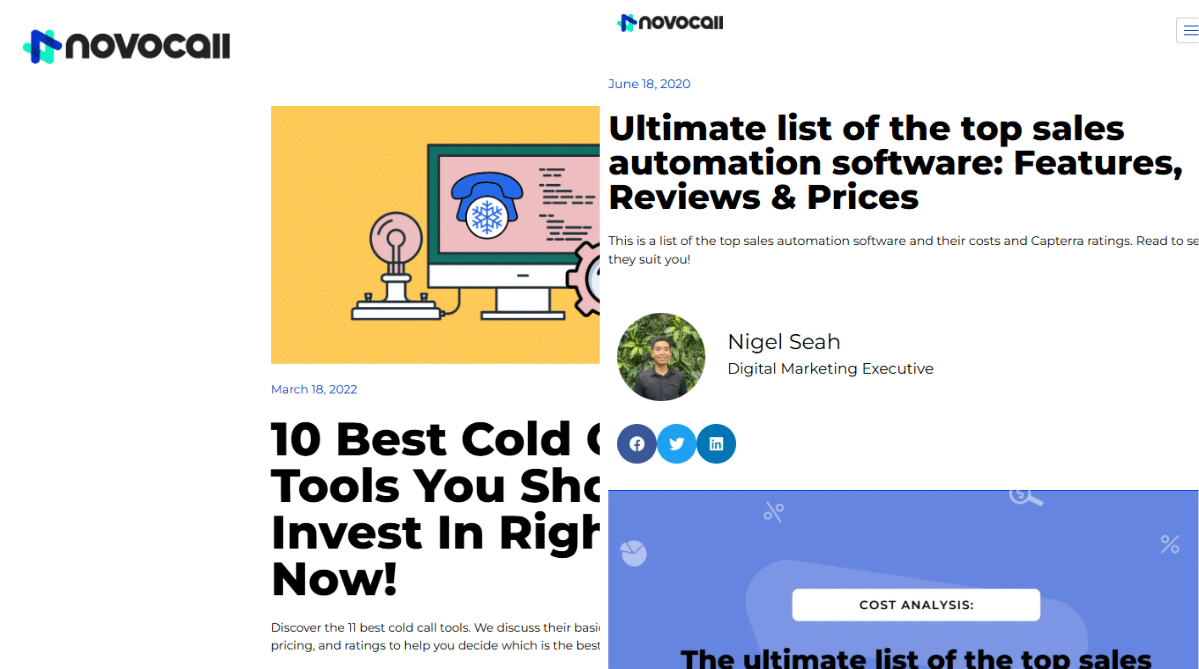 Listicles on the Novocall blog