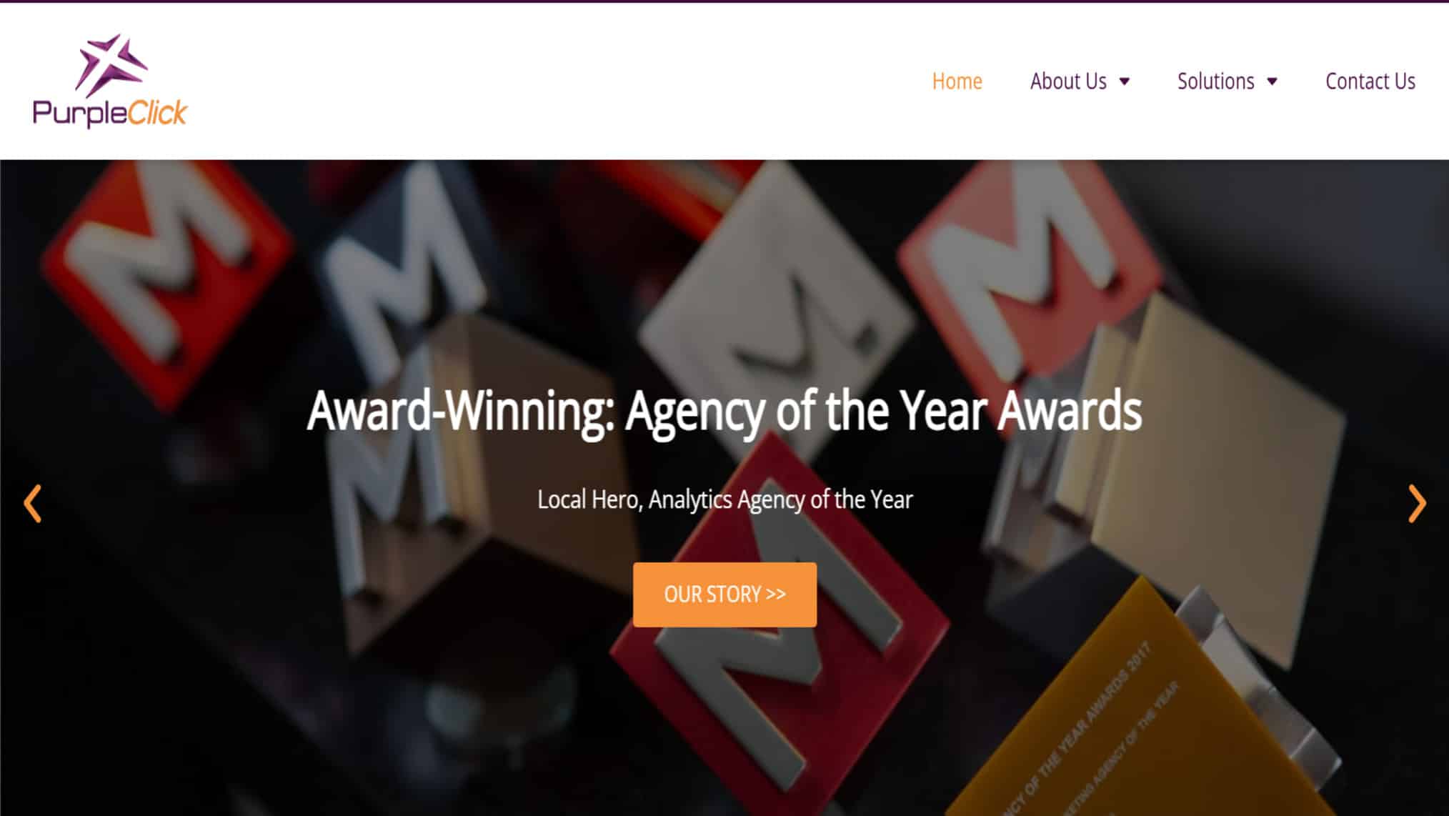 PurpleClick Media’s homepage