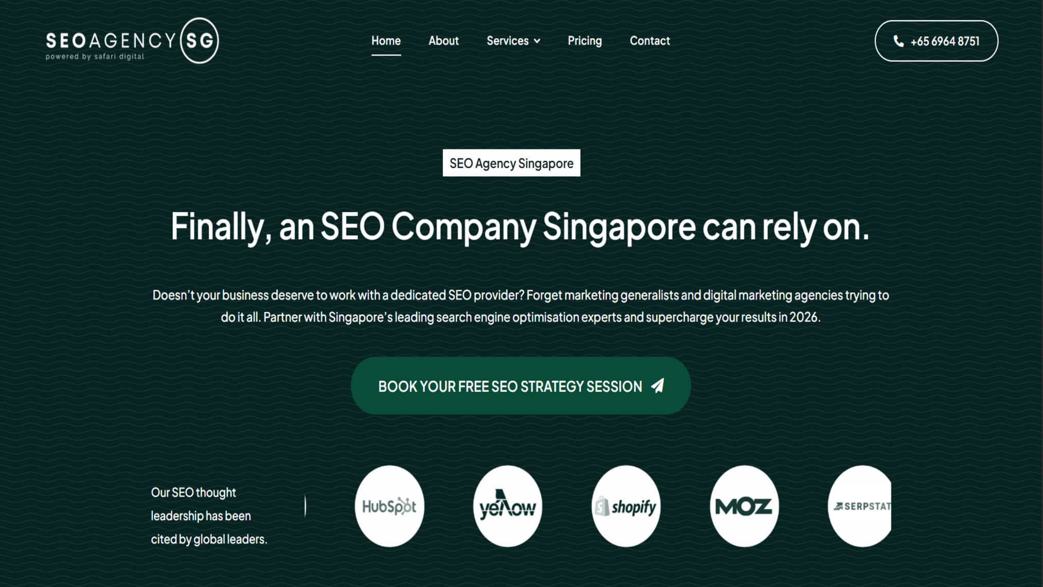 SEO Agency Singapore’s homepage