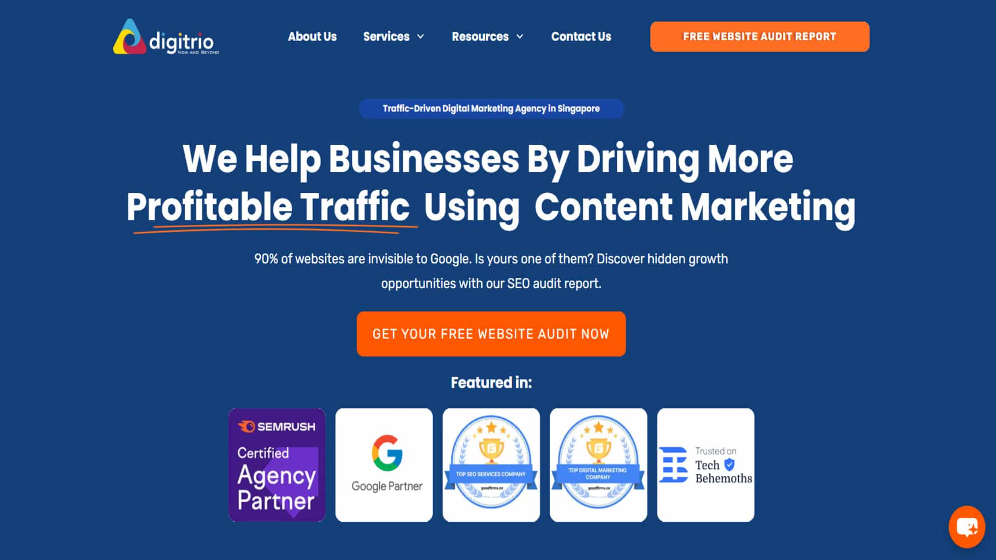 Digitrio’s homepage