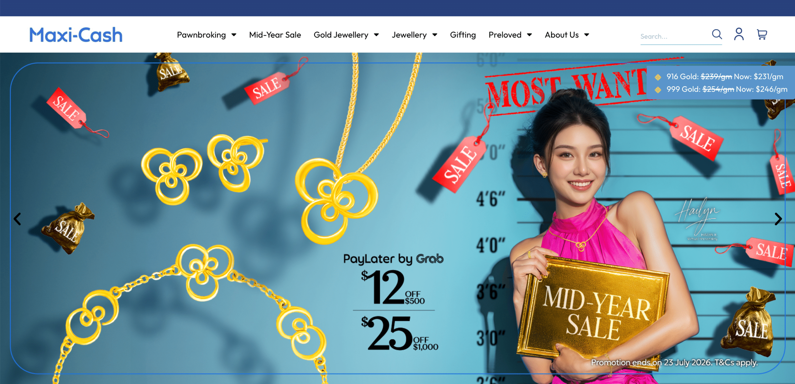 maxi cash banner